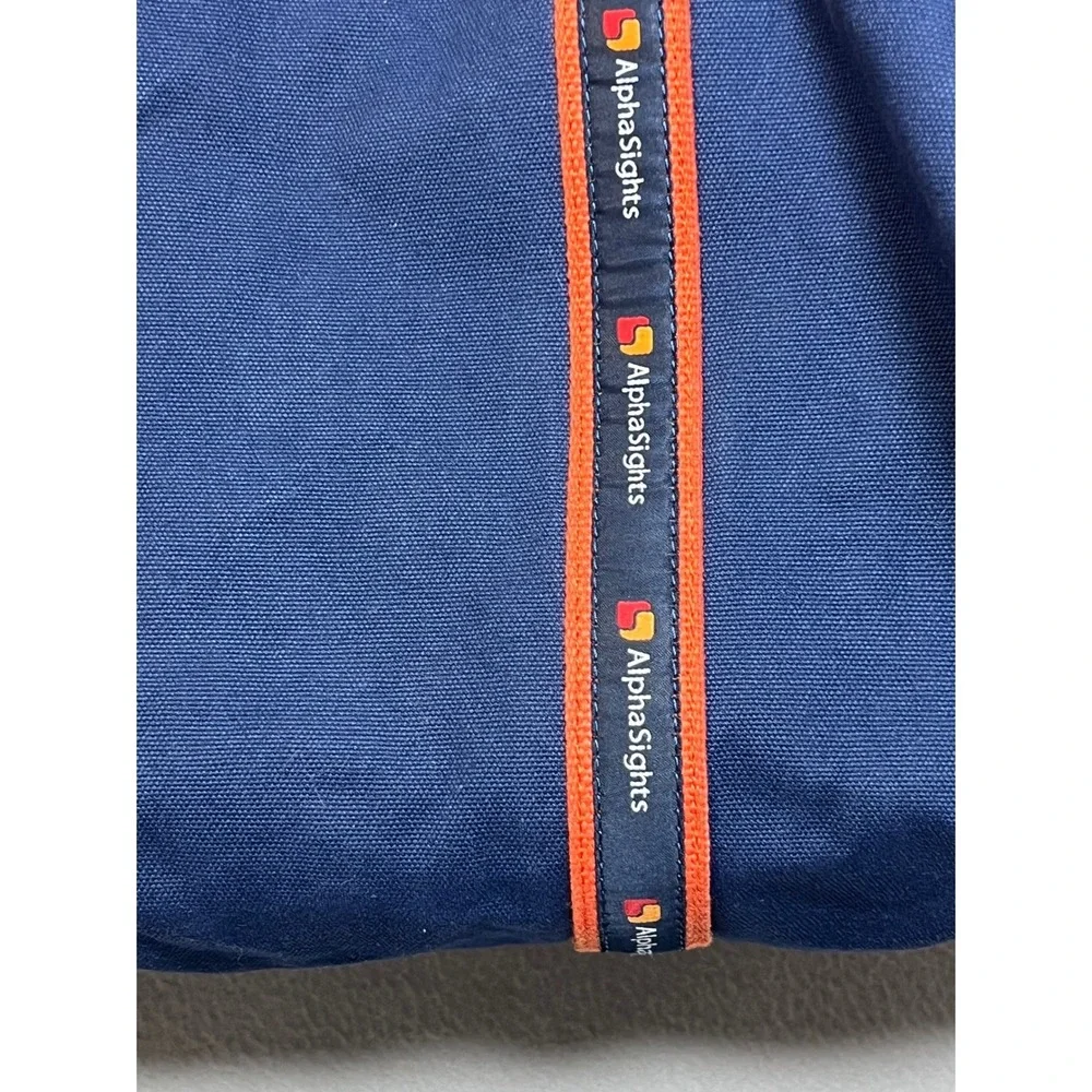 Warden Brooks AlphaSights Navy Blue Canvas Duffel Bag Made in USA Gym Travel
